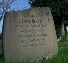 Edna Birch's grave