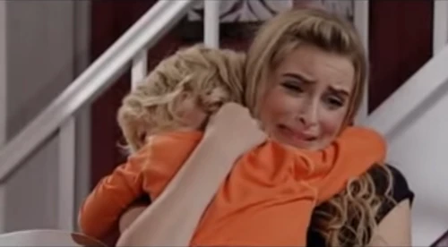 Charity and Noah hugging