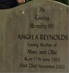 Angie Reynolds' grave