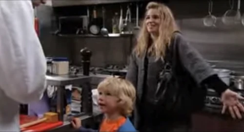 Charity and Noah in Marlon's kitchen