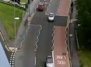 A Hotten road near the hospital. As viewed from the roof. August 2009.