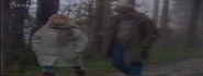 Jack and Barbara walk down a country lane in February 1988.