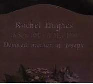 Rachel Hughes' grave.