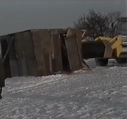 Emmie demolition of mowlam's shed