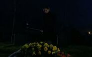 Robert Sugden at Jack's graveside. N.B. Last appearance of Karl Davies as Robert. February 2009.