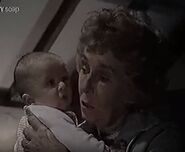 Robert, aged six months,with his grandmother, Annie. October 1986.