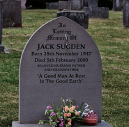 Jack Sugden's grave.