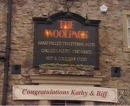 The Woolpack sign in 1999.