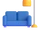 Couch and Lamp