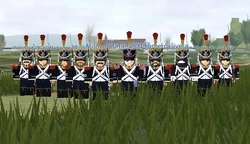 4 Figurines CBG Empire Voltigeurs Légère 1809 – Plomb Peint