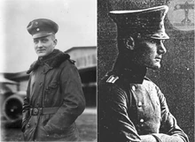 Manfred Von Richthofen (left) and Count Holck (right)
