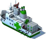 Hospital Ship Back View