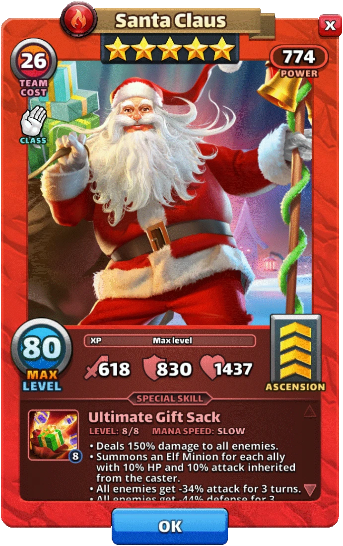 Empires And Puzzles Christmas Cards 2022 Santa Claus | Empires And Puzzles Wiki | Fandom