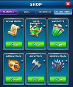 Shop Battle Items