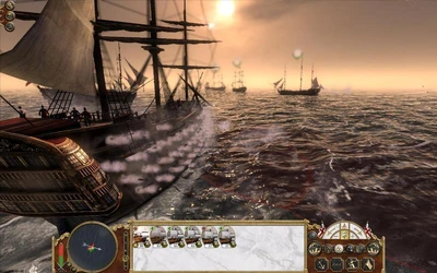 Heavy first rate firing a massive 