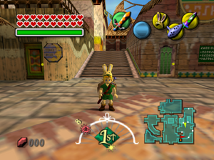 Majora's Mask, with high-level graphics (using Jabo's Direct3D)