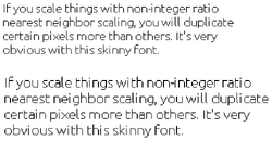 Integer scaling