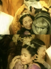 Lira bidding farewell to her parents.
