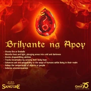 Summary of the powers gem posted in the official Facebook page. However, the powers the gem had manifested were more than what is listed.