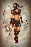 Agane wearing her mask on.