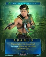Adamus' card.