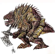 Draconian Warriors. These creatures are a creation of the Bathalang Arde. They are grunts. They are invulnerable to fire and ice.