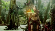 DanayaSari summoning the Brilyante ng Lupa and Brilyante ng Tubig