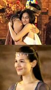 Amihan smiles as Lira and Ybarro hug each other.