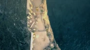 Aerial view of the island.
