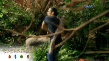 Kahlil dodging Hitano's attacks until LilaSari came to rescue him.