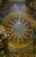The floor of the throne room.