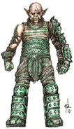 The Water tribe uses Jade as their material used in making weapons, armors, and even in their tribe’s structures. This is “Yang”, the last son of the Peaceful Water Tribe. He lives alone in meditation in the ruins of his Jade sanctuary. He is left with one eye, the Harkons spared him so he can witness his tribe’s destruction. He gave his Jade battle spear to Yin of the Fire Tribe, his empty hands are his weapons.