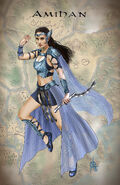 Amihan (I)'s Armor Concept; she is holding her Feather sword