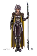Avria owning a spear similar to kabilan as shown in her concept art.