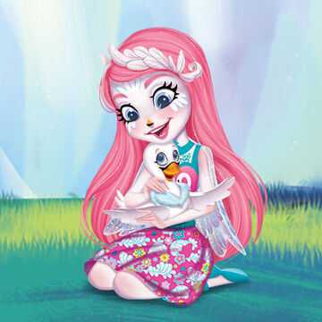 Enchantimals saffi swan doll & poise figure on sale