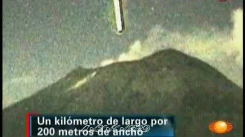 Objeto extraño entra al Popocatépetl desde el espacio, Octubre 2012
