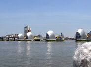 Thames Barrier, porta F in uso