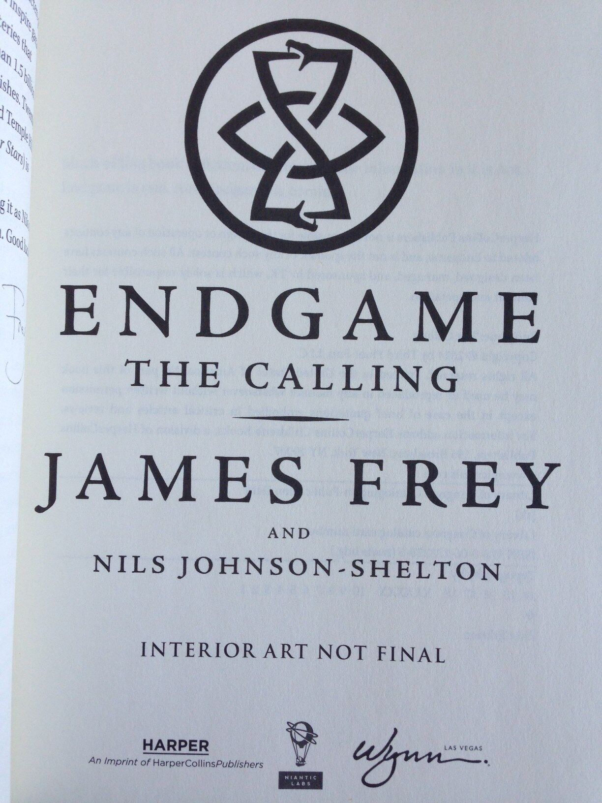 James Frey, Endgame ARG Wiki