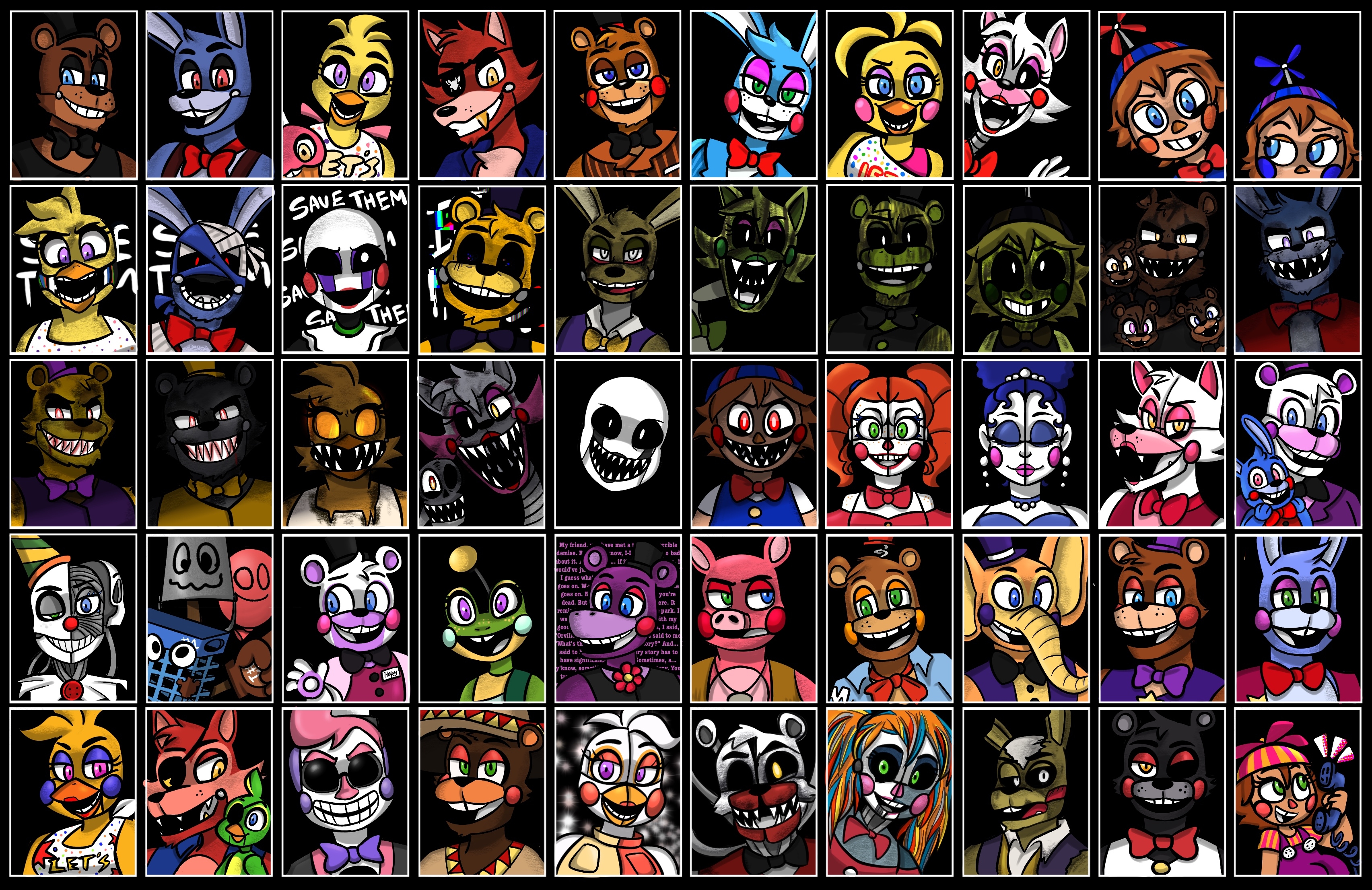 TUTORIAL Five Nights at Freddy's Animatronics Transformations, Endless  card in 2023