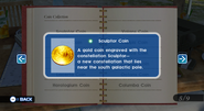 Information about a selected coin. (Pictured: Sculptor Coin)