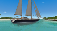 The Gabbiano as it appears in the game's title screen.