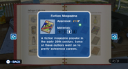 Information about a selected salvage. (Pictured: Fiction Magazine)