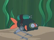 Cinnamon in the Reverse Scuba Suit