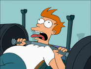 And then Fry begin choking down on the weight that is really heavy.