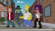 Fry, Bender, Homer, and Leela in Disguise