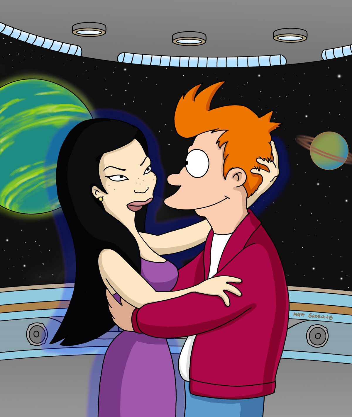 Kiss store cartoon futurama