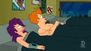 Leela in bed with Fry