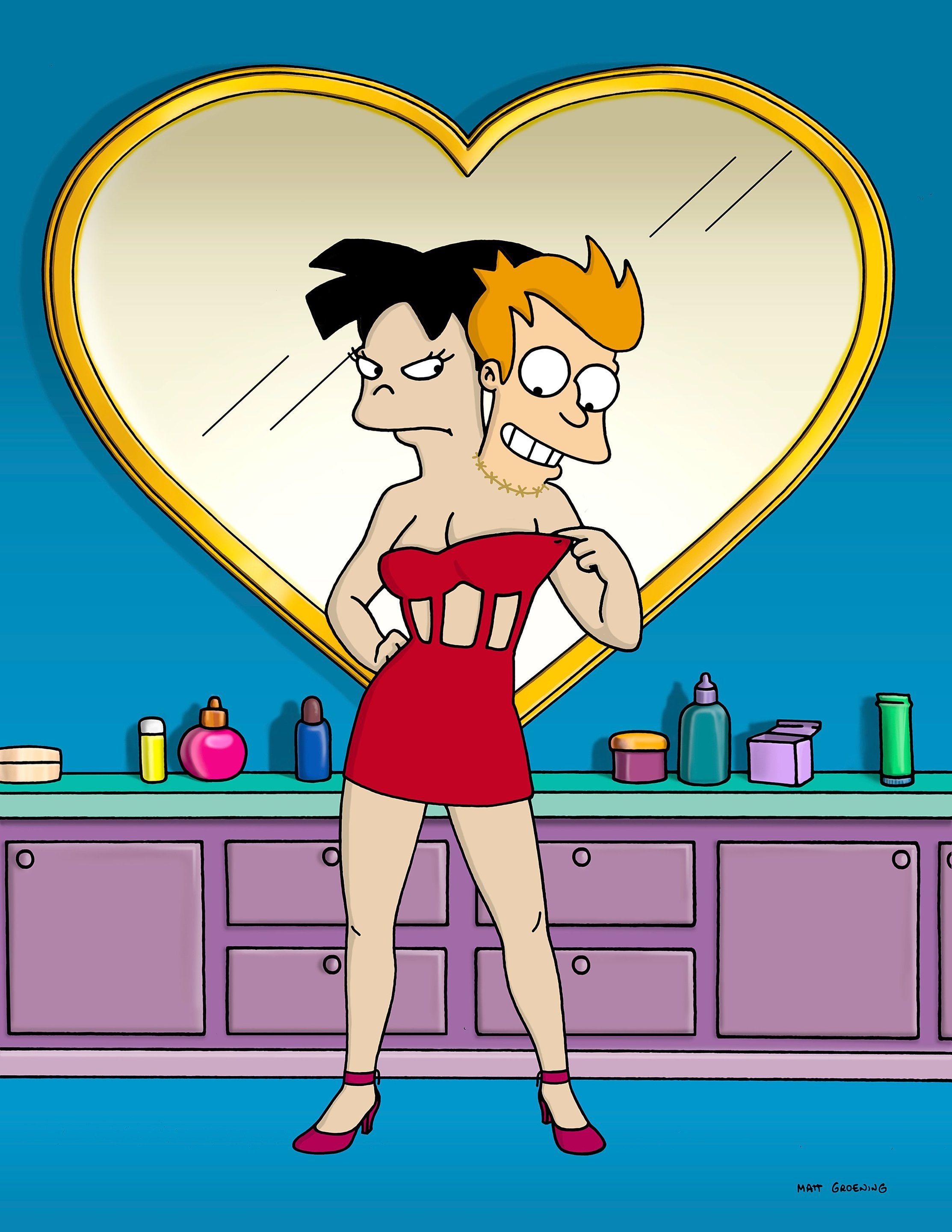 futurama fry and amy