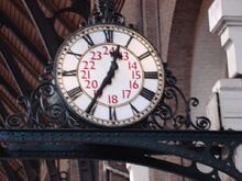 Clock in Kings Cross