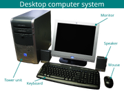 (PC) with monitor, keyboard and mouse. MOSFETs are the basis for PCs,'"`UNIQ--ref-000002CB-QINU`"' and also widely used in  such as monitors, keyboards, printers, speakers and  devices.